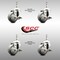 Service Caster 3.5 Inch 316SS Thermoplastic Rubber 10mm Threaded Stem Caster Set Brake SCC SCC-SS316TS20S3514-TPRB-TLB-M1015-4 - alternate 4
